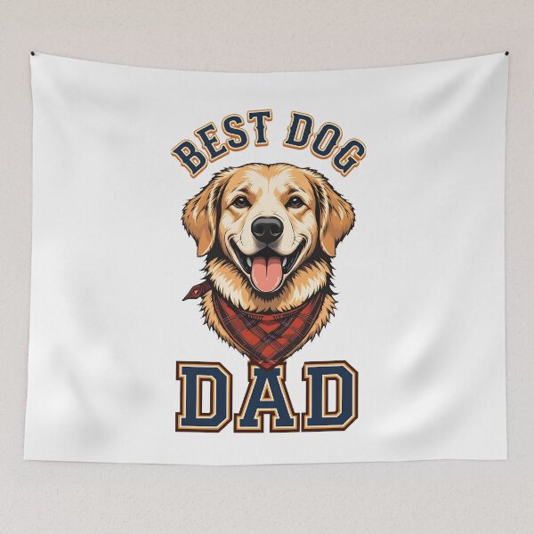 Item preview, Happy Golden Retriever Best Dog Dad Vintage  designed and sold by Dazzle-Sizzle.