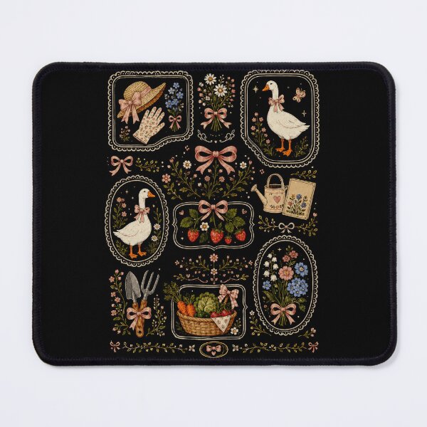 Item preview, Cottagecore Goose Garden Floral Pattern – Cute Vintage Farmcore Coquette Design designed and sold by PosiMCreations.