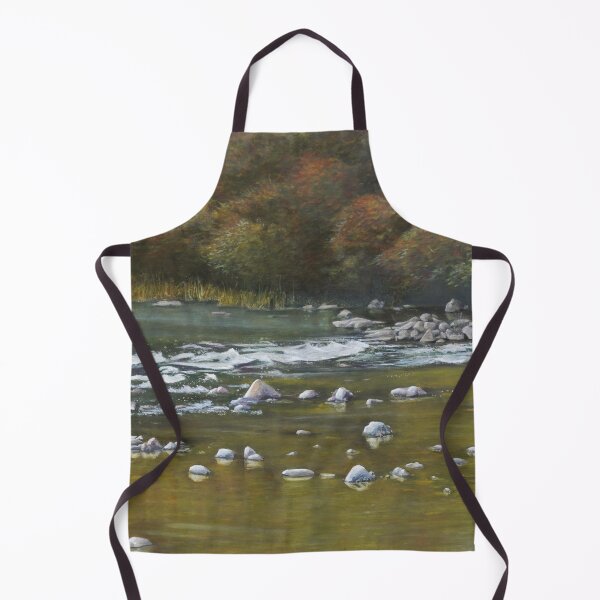 Item preview, Serene Autumn River Stream - Nature Landscape Fine Art designed and sold by HaedamArt.