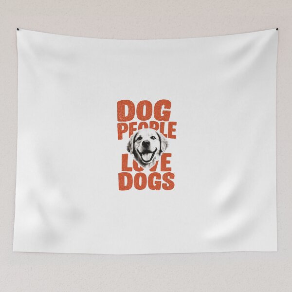 Item preview, Dog People Love Dogs Funny Golden Retriever Vintage Bold Typography Art designed and sold by PrintAura15.
