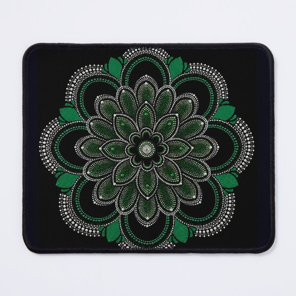 Item preview, Green and Silver Mandala Art series designed and sold by Dreamweaver Mandalas.