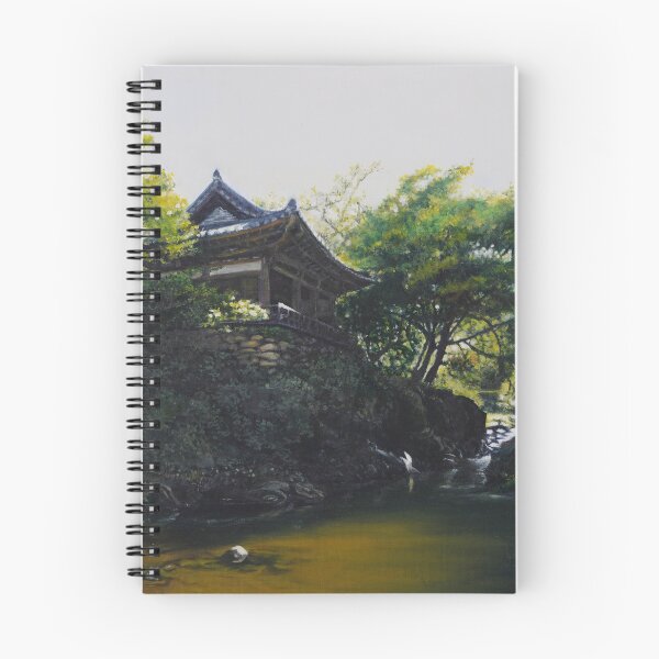 Item preview, Traditional Korean Pavilion by a Stream - Heritage Fine Art designed and sold by HaedamArt.