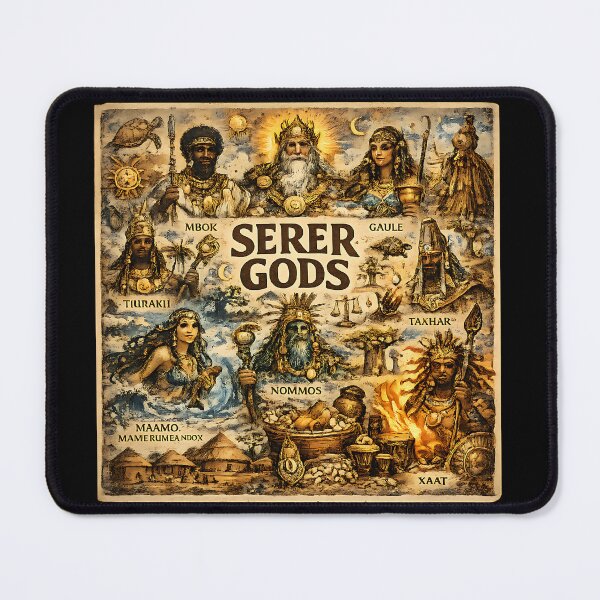 Item preview, Serer Gods Collage | Serer Mythology Pantheon Art Featuring Roog, Pangool & Ancient Senegalese Deities designed and sold by RockyLambda.