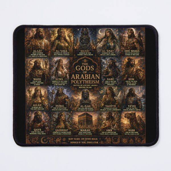 Item preview, Arabian Gods Collage | Ancient Arabian Mythology Pantheon Art Featuring Hubal, Al-Lat, Al-Uzza & Manat designed and sold by RockyLambda.