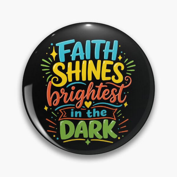 Item preview, Faith Shines Brightest in the Dark – Colorful Christian Faith Typography Design designed and sold by Verse & Vibes.