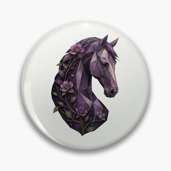 Item preview, Elegant Horse Lover Gift – Purple Floral Horse Design designed and sold by QuietlyBecoming.