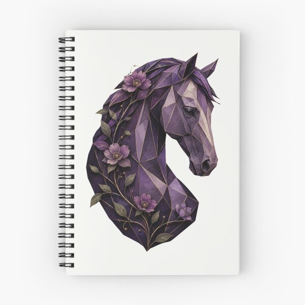 Item preview, Elegant Horse Lover Gift – Purple Floral Horse Design designed and sold by QuietlyBecoming.