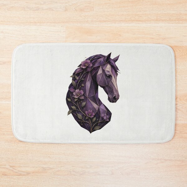 Item preview, Elegant Horse Lover Gift – Purple Floral Horse Design designed and sold by QuietlyBecoming.