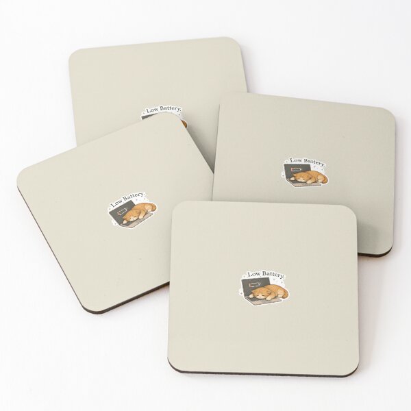 Item preview, low battery cat sticker designed and sold by lumahouse.