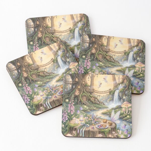 Item preview, Fairy Forest Gathering by the Stream designed and sold by amusefullife.