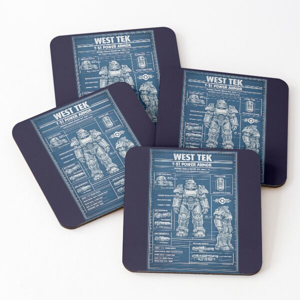 Item preview, Fallout T-51 Power Armor Blueprint | West Tek Military Schematic Design designed and sold by RockyLambda.