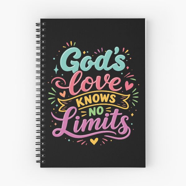 Item preview, God's Love Knows No Limits – Inspirational Christian Typography Faith Design designed and sold by Verse & Vibes.