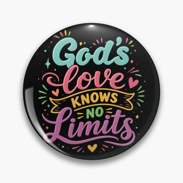 Item preview, God's Love Knows No Limits – Inspirational Christian Typography Faith Design designed and sold by Verse & Vibes.