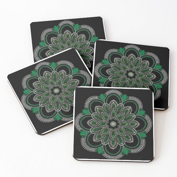 Item preview, Green and Silver Mandala Art series designed and sold by Dreamweaver Mandalas.