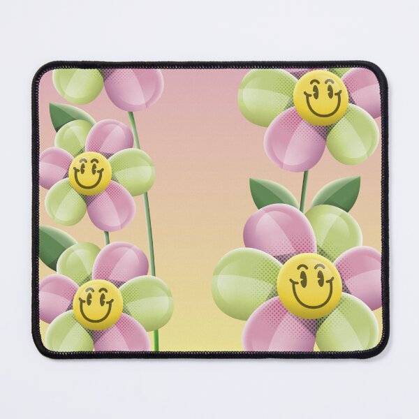 Item preview, Retro Cute Smiley Face Flowers Illustration designed and sold by Lexkon Liu's art.