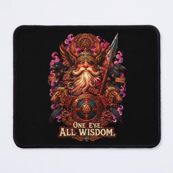 Item preview, One-Eyed Odin with Ravens of Norse Wisdom designed and sold by MarlicShop.