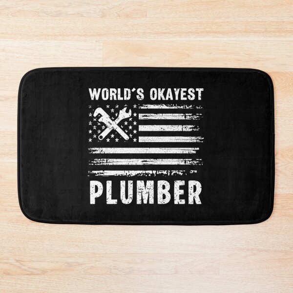 Item preview, Worlds Okayest Plumber Funny Tradesman Patriotic USA Flag designed and sold by Dmetalx Art Apparel.