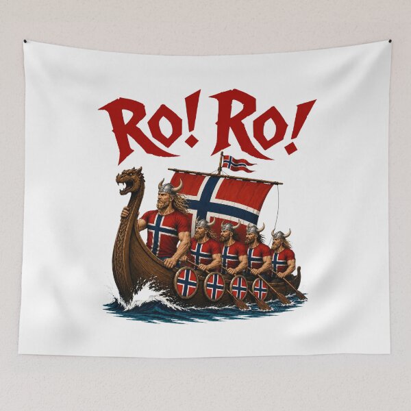 Item preview, Ro Ro Norway Viking Ship Soccer Norwegian Fan designed and sold by elongatedjazz.