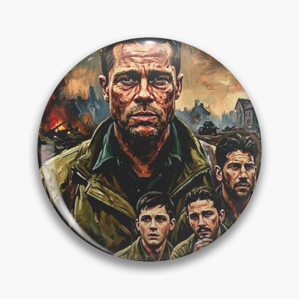Item preview, Fury Retro WWII Military Action Drama Tribute Art Movie Poster designed and sold by Art's Diner.