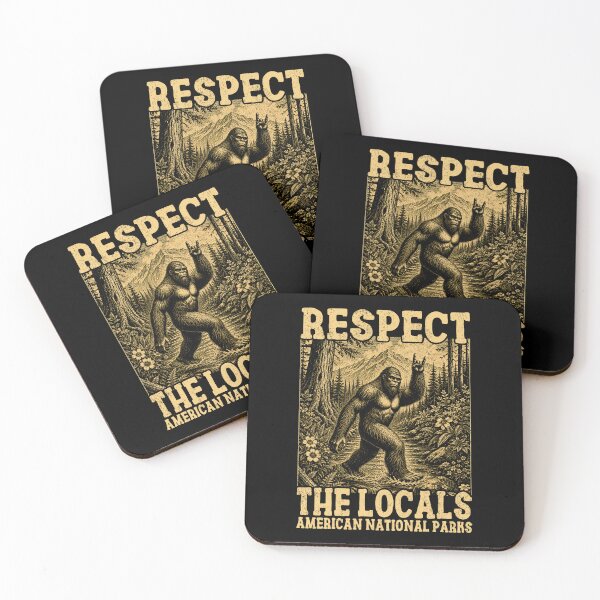 Item preview, Respect The Locals Bigfoot Sasquatch American National Parks designed and sold by elongatedjazz.