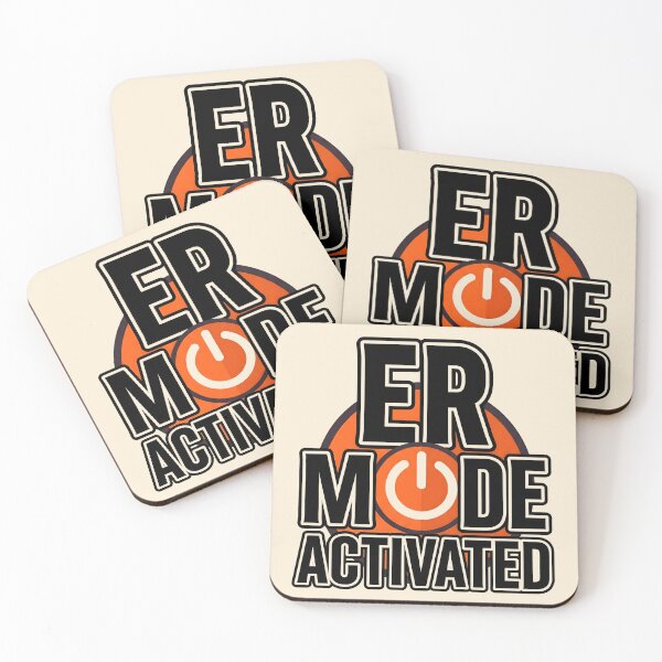 Item preview, ER Mode Activated Funny Emergency Room Apparel Gift Design designed and sold by Dantin.