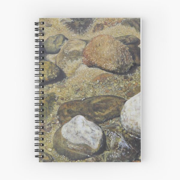 Item preview, Riverbed Smooth Pebbles and Stones - Realistic Fine Art designed and sold by HaedamArt.