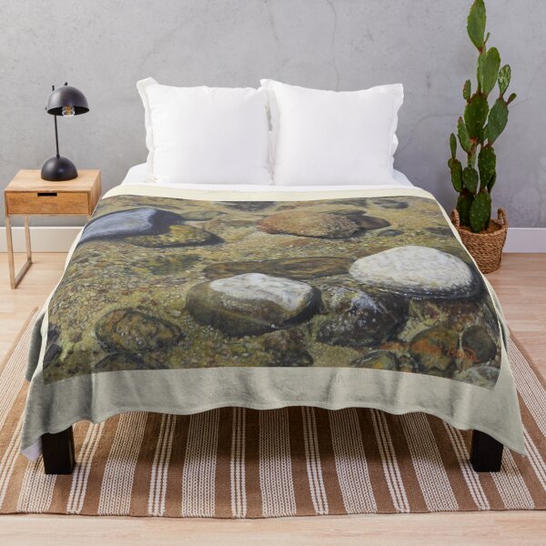 Item preview, Riverbed Smooth Pebbles and Stones - Realistic Fine Art designed and sold by HaedamArt.