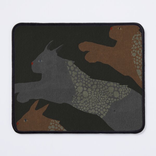 Item preview, Trio of woodland Lynx Oil Painting Rustic Forest Wildlife Art designed and sold by SILVERAPPLE.