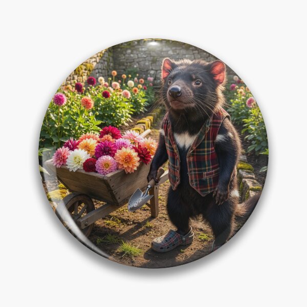 Item preview, Tasmanian Devil Gardener Loves His Prize Dahlias designed and sold by Tridentulus.