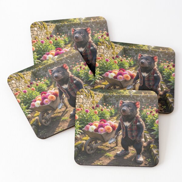 Item preview, Tasmanian Devil Gardener Loves His Prize Dahlias designed and sold by Tridentulus.