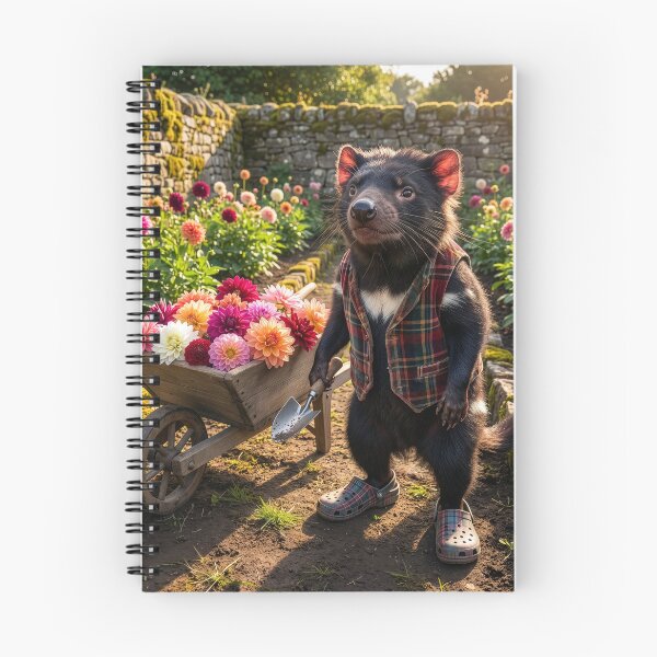 Item preview, Tasmanian Devil Gardener Loves His Prize Dahlias designed and sold by Tridentulus.