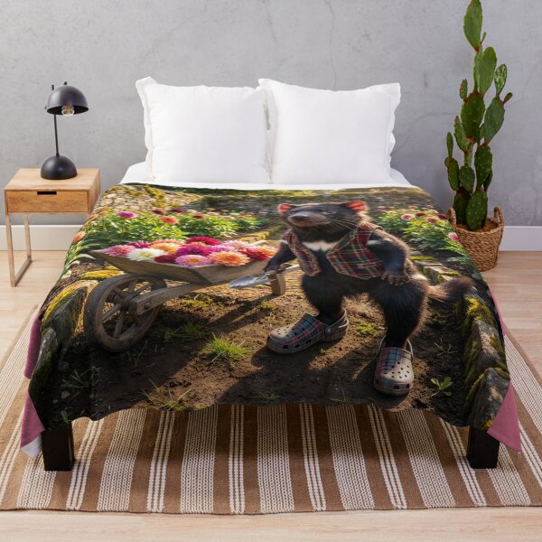 Item preview, Tasmanian Devil Gardener Loves His Prize Dahlias designed and sold by Tridentulus.