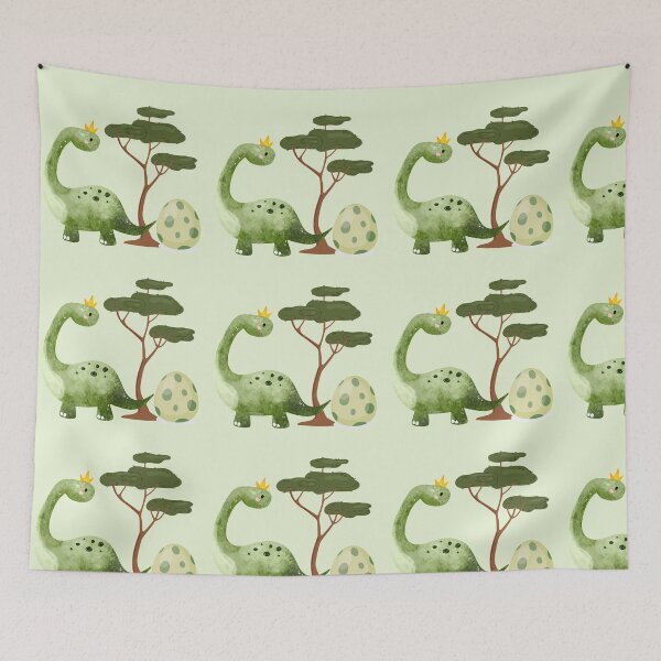 Item preview, Cute watercolor dinosaur with egg and tree designed and sold by A touch of creativity.
