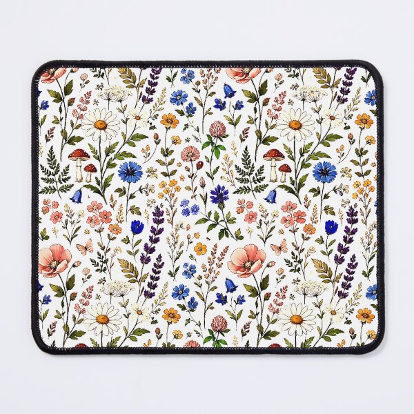Item preview, cottagecore flower pattern designed and sold by Dreamweaver Mandalas.