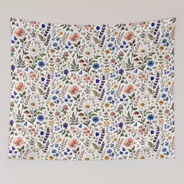 Item preview, cottagecore flower pattern  designed and sold by Dreamweaver Mandalas.