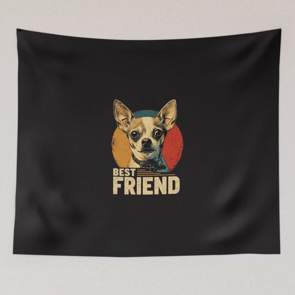 Item preview, Best Friend Chihuahua Retro Vintage Pop Art Dog Lover Gift Funny Art designed and sold by PrintAura15.