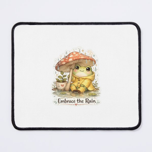Item preview, Embrace the Rain — Cute Frog in Raincoat Sticker designed and sold by TrazosInk.