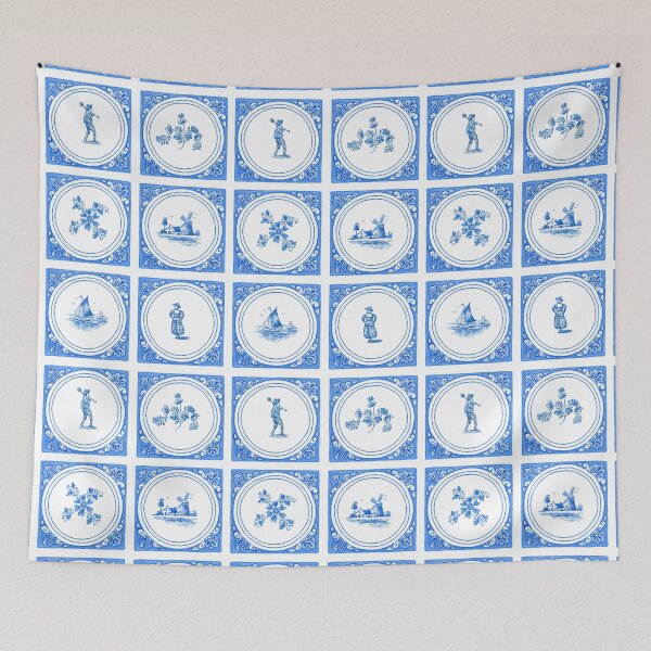 Item preview, Hand painted Delft Heritage Pattern designed and sold by Moritza Jarman Design.