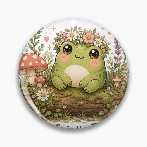Item preview, Frog Life is the Best Life — Cottagecore Frog Sticker designed and sold by TrazosInk.