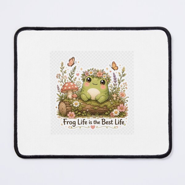 Item preview, Frog Life is the Best Life — Cottagecore Frog Sticker designed and sold by TrazosInk.