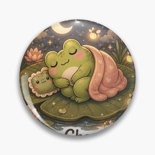 Item preview, Nap Champion — Cute Sleeping Frog Sticker designed and sold by TrazosInk.
