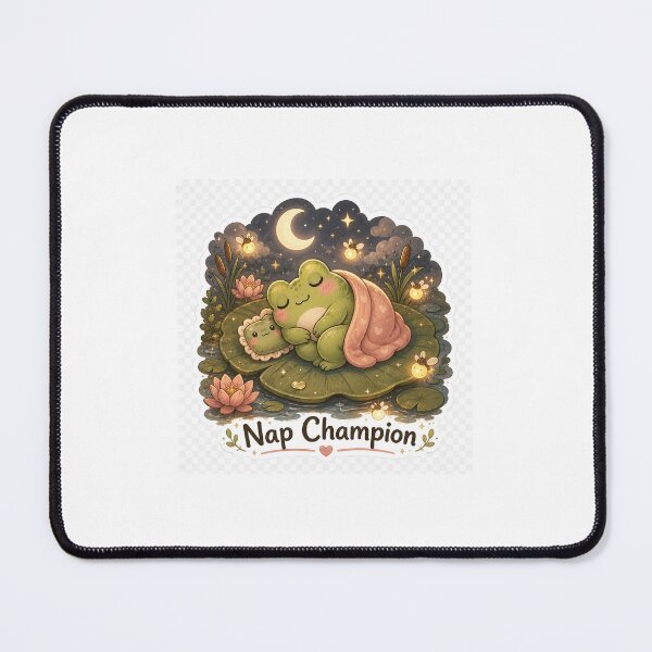 Item preview, Nap Champion — Cute Sleeping Frog Sticker designed and sold by TrazosInk.