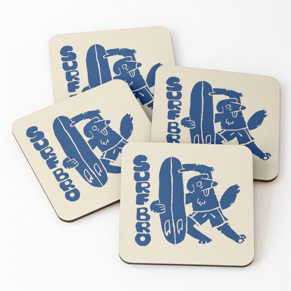 Item preview, Surfing Dog Linocut Illustration designed and sold by RNASstuff.
