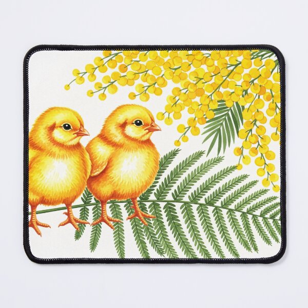 Item preview, Yellow Chicks and Mimosa Branch designed and sold by PixorStudio.