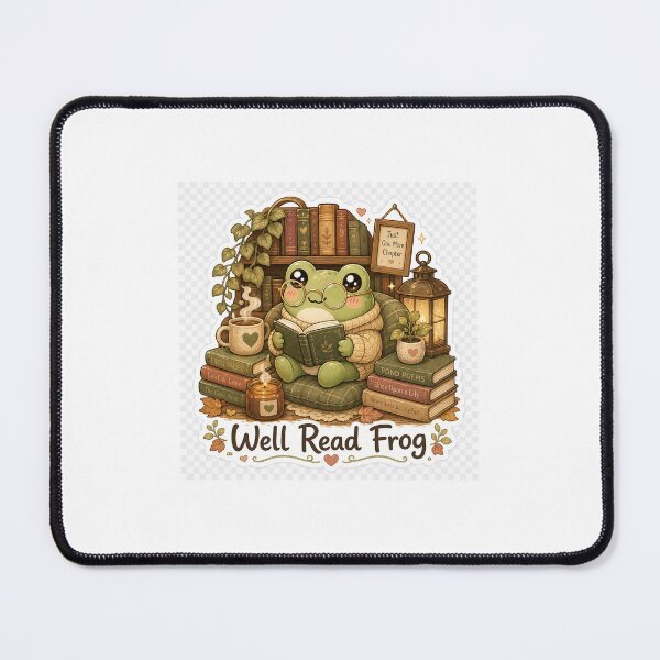 Item preview, Well Read Frog — Cute Bookish Frog Sticker designed and sold by TrazosInk.
