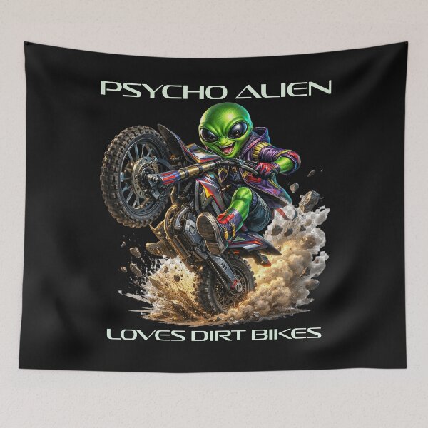 Item preview,  Psycho Alien Loves Dirtbikes - Neon Lettering designed and sold by PsychoAlien.com.