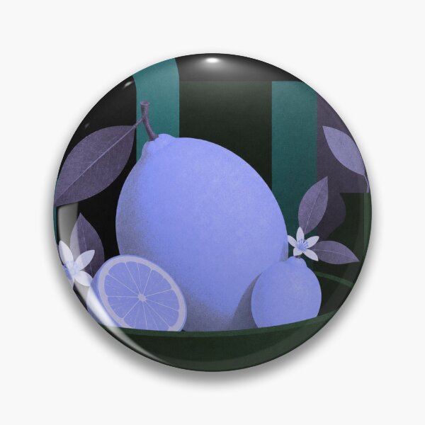 Item preview, Moon Citrus | Blue Lemon Mid Century Modern Botanical Art designed and sold by joycrysstudio.