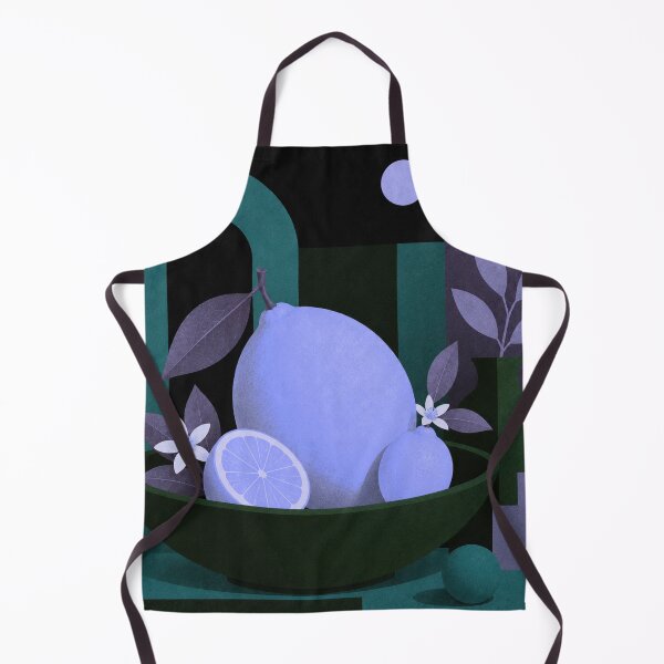 Item preview, Moon Citrus | Blue Lemon Mid Century Modern Botanical Art designed and sold by joycrysstudio.