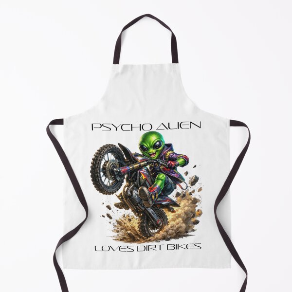 Item preview, Psycho Alien Loves Dirtbikes Black Lettering designed and sold by PsychoAlien.com.