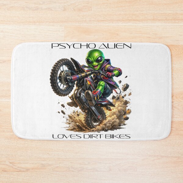 Item preview, Psycho Alien Loves Dirtbikes Black Lettering designed and sold by PsychoAlien.com.